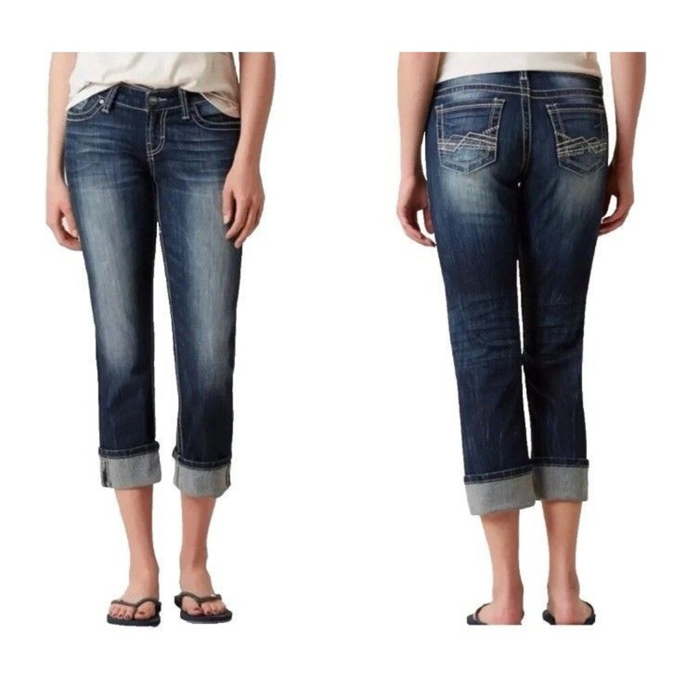 BKE Buckle Women's Sabrina Low-Rise Capri Cropped Jeans  Size 27